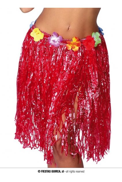 Havajská sukně Hula Hula - červená