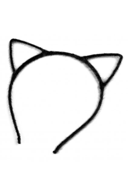 Kočička - dětská čelenka do vlasů černá