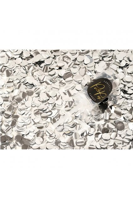 Stříbrné vystřelovací konfety - Push Pop