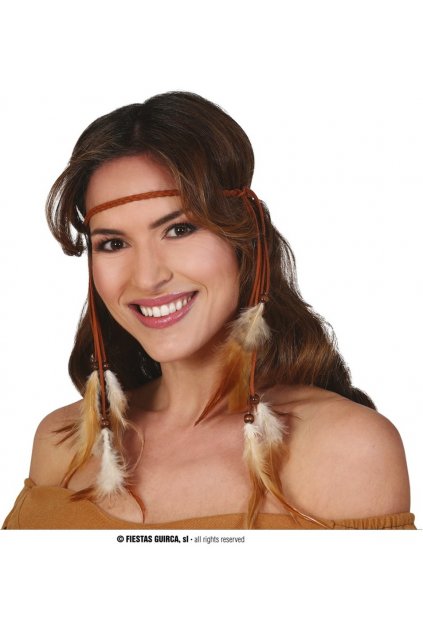 Čelenka s peříčky - Indiánka