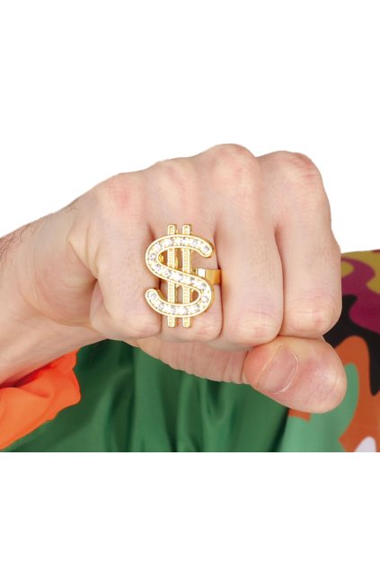 Zlatý prsten - dolar s diamanty