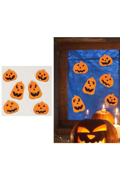Dýně - dekorace na okno Halloween