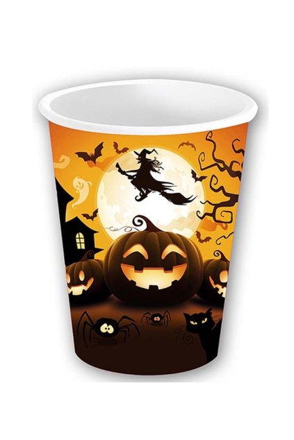 Halloweenské kelímky s dýněmi 6ks