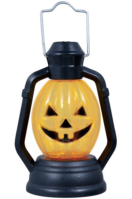 Halloweenská lucerna s dýní a LED světlem