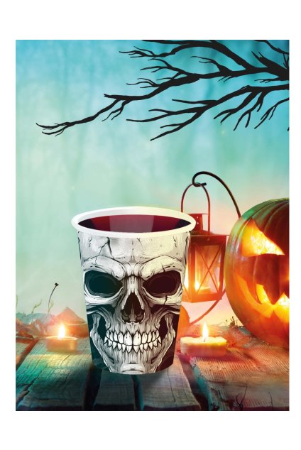 Lebky - kelímky na Halloween 6 ks
