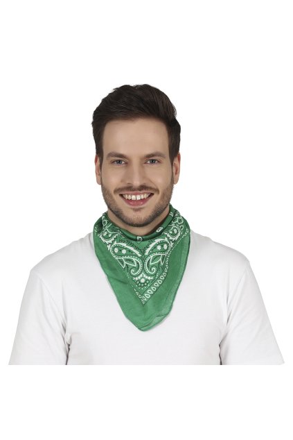 Kovbojský šátek zelený