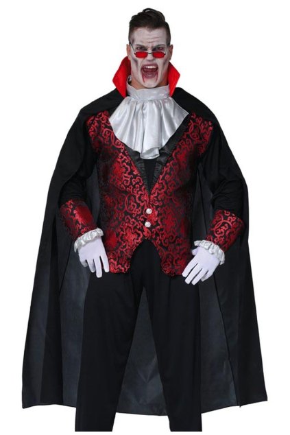 Černý upíří plášť 140cm