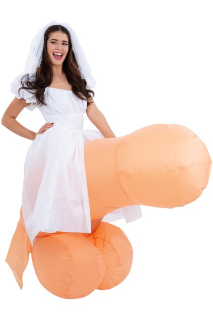 Nevěsta s obřím penisem - nafukovací kostým