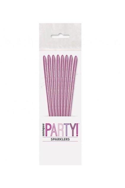 Prskavky růžové – 18 cm, 8 ks