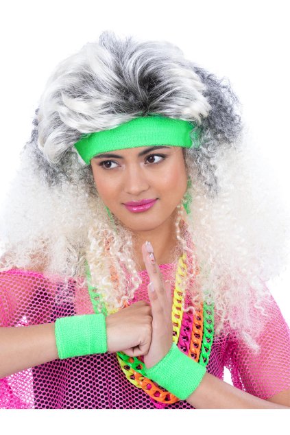 Zelená čelenka a potítka na ruce