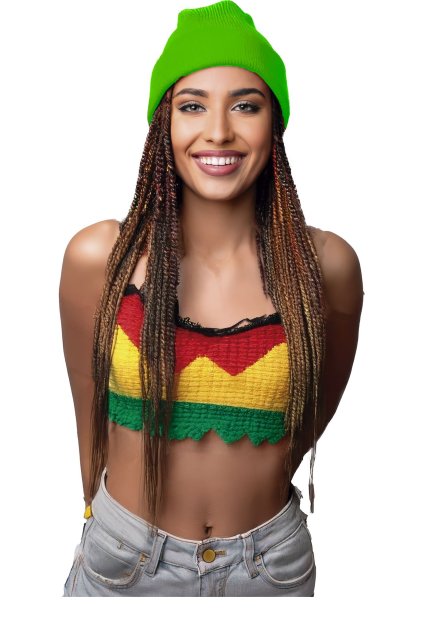 Neonově zelená beanie čepice