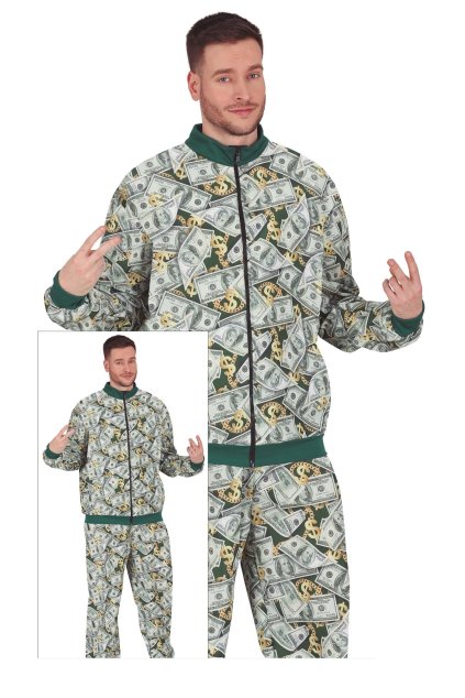 Mr. Dolar tepláková souprava - pánský retro kostým 80. léta