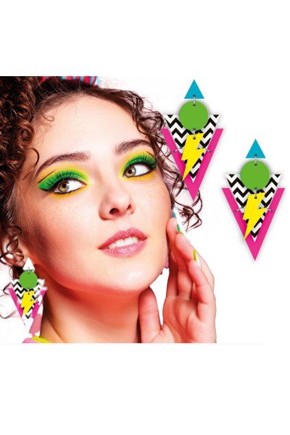 Retro náušnice 80. léta