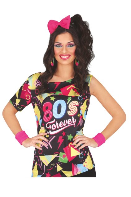 Dámské tričko 80's Forever - dámský retro kostým
