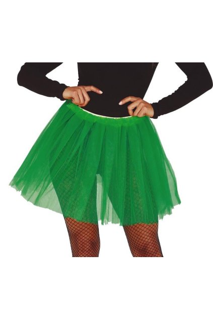 Tylová tutu sukně 40cm - zelená