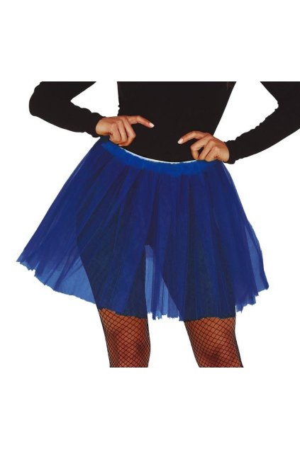 Tylová tutu sukně 40cm - tmavě modrá