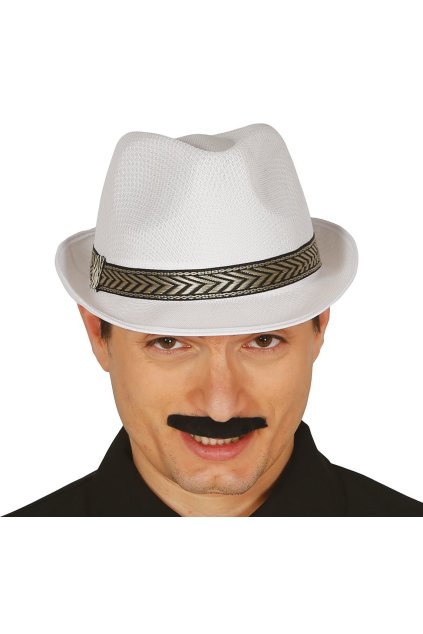 Bílý párty klobouk - gangster