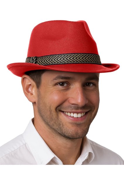 Červený párty klobouk - gangster