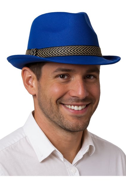 Modrý párty klobouk - gangster