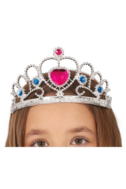 Dětská korunka pro princeznu s růžovým srdcem