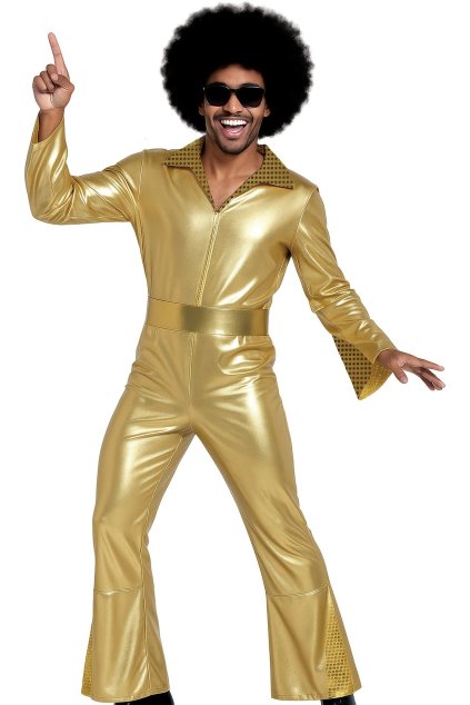 Pánský zlatý retro kostým 80-90. léta
