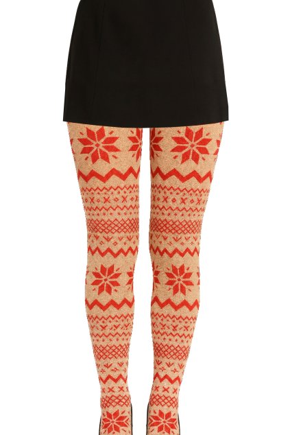 Dámské vánoční punčochy - vzorované