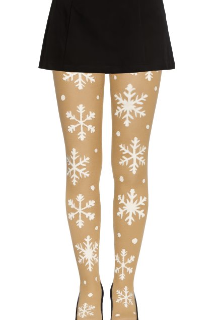 Dámské vánoční punčochy - sněhové vločky
