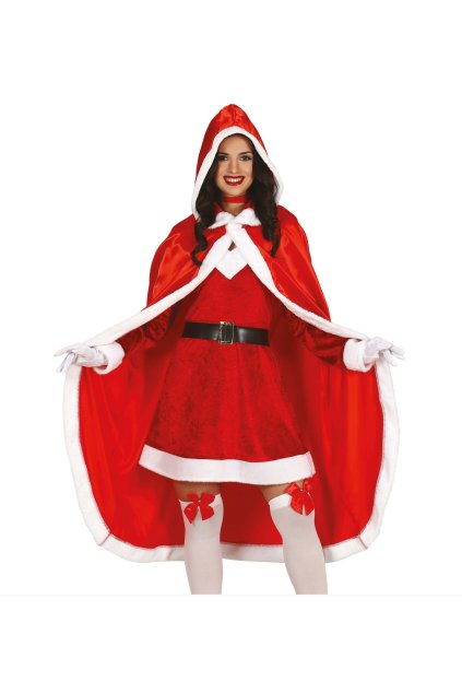 Dámský vánoční kostým dlouhý plášť