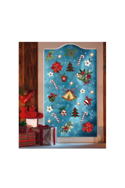 Vánoční samolepky na okna - elektrostatické