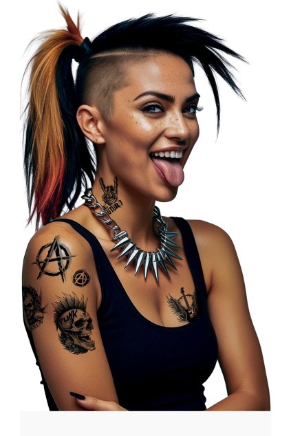 Dočasné falešné tetování - Punk rebel