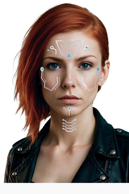 Dočasné falešné tetování - Futuristic Cyber Design