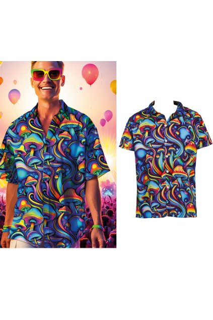 Párty festivalová košile - Psychedelic shrooms