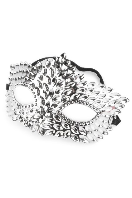 Stříbrná karnevalová maska - designová