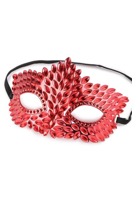 Červená karnevalová maska - designová