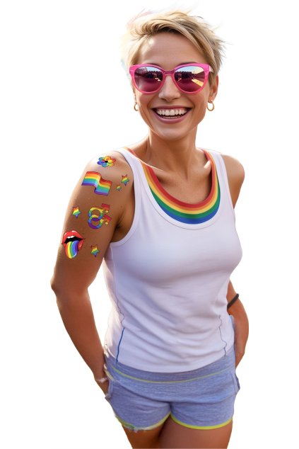 Pride LGBT - sada falešných tetování