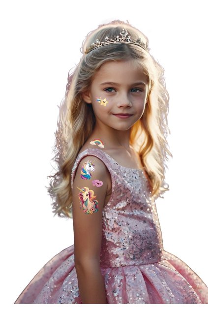 Jednorožec - dětská sada falešných tetování