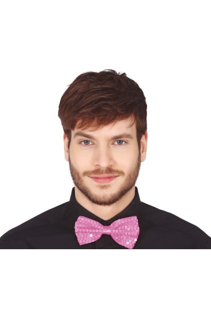 Růžový flitrovaný motýlek