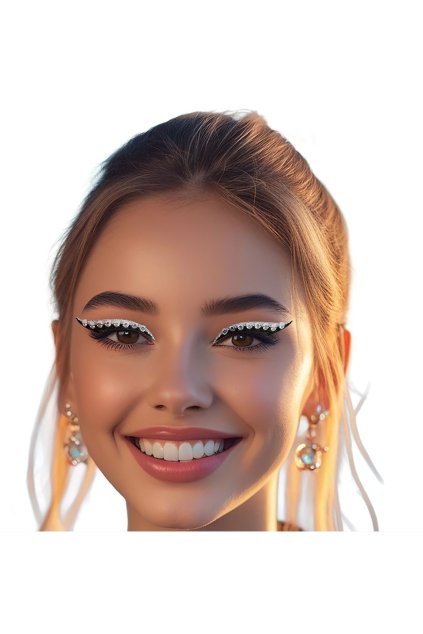 Samolepicí oční linky s kamínky 6 ks