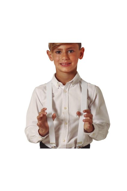 Bílé dětské kšandy / šle