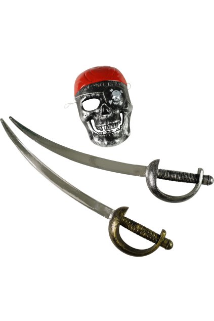 Pirátská sada - šavle 2ks a maska