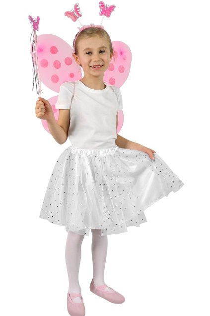 Dětský kostým - růžový motýl