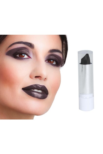 Černá metalická rtěnka