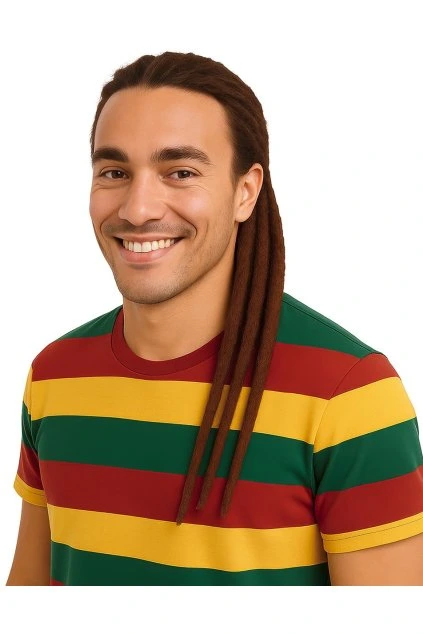 Rasta dredy hnědé 3ks - 60 cm