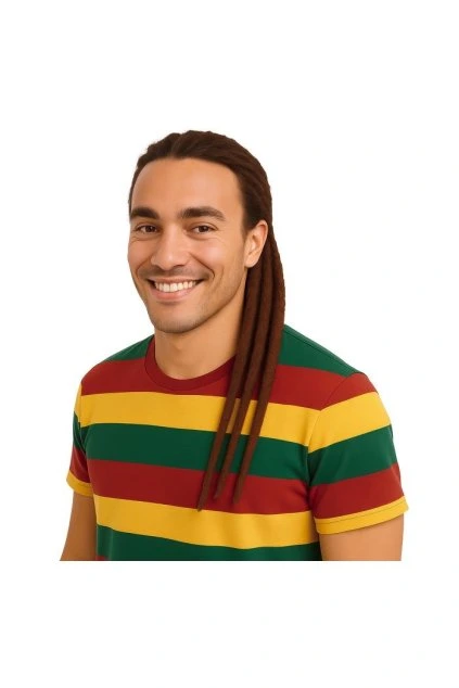 Rasta dredy hnědé 3ks - 60 cm