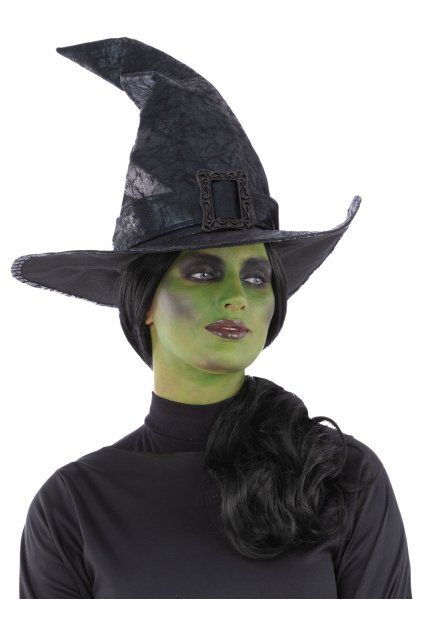 Čarodějnický klobouk Wicked - černý s přezkou