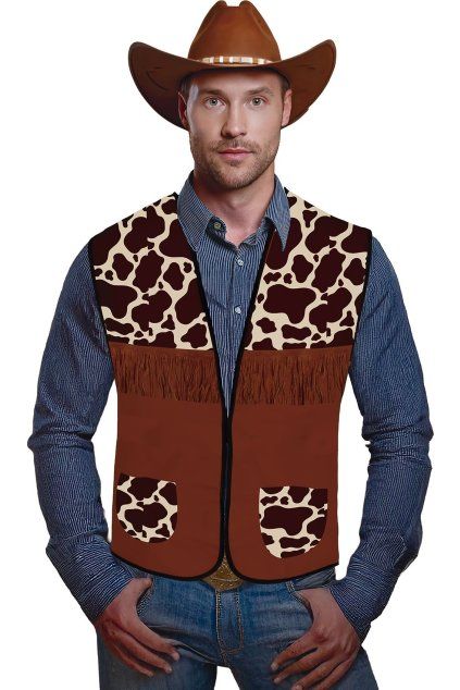 Vesta pro kovboje - hnědá
