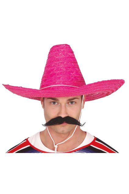 Sombréro - mexický klobouk růžový