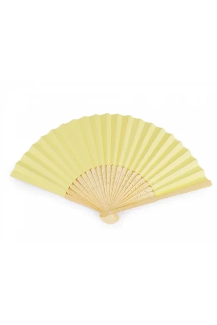 Papírový vějíř - sv.žlutý