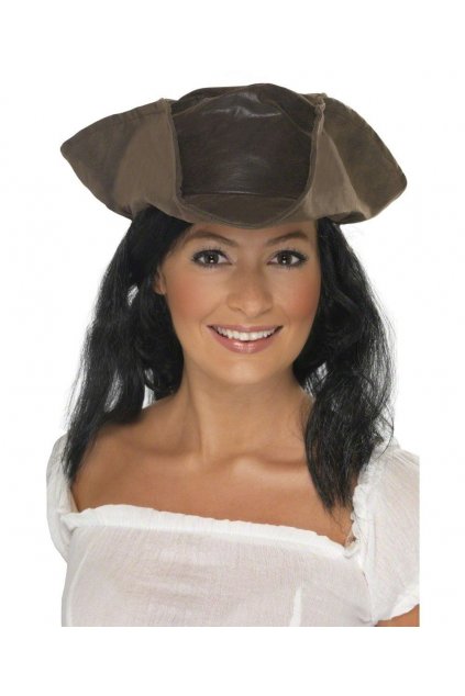 Pirátský klobouk s vlasy