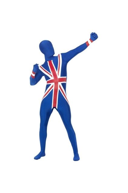 Anglický morphsuite - Union Jack second skin